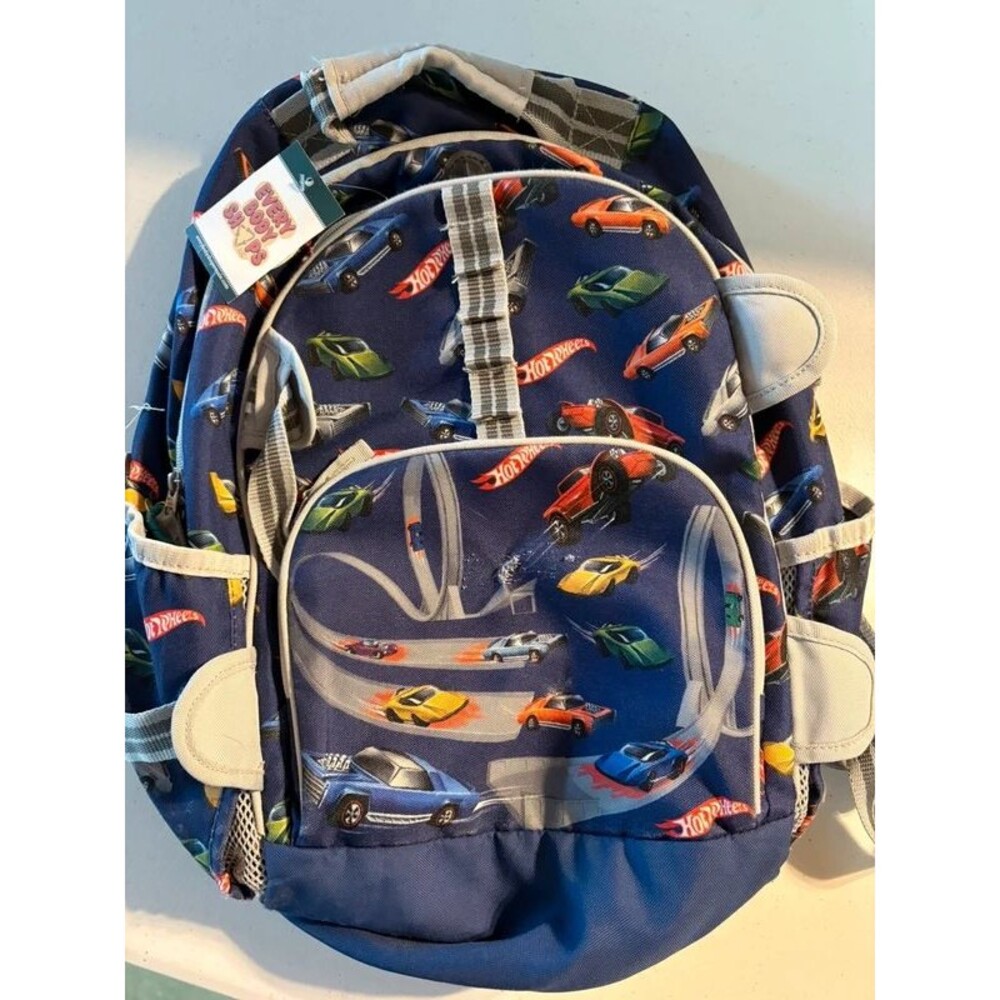 Pottery barn hot wheels backpack *has flaws*